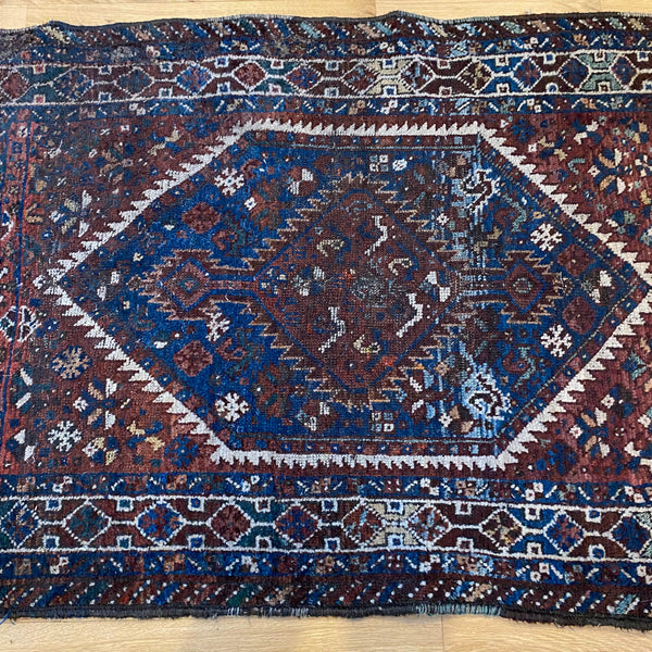 Vintage Rug, 3' 2 x 4' 7 Red Brown