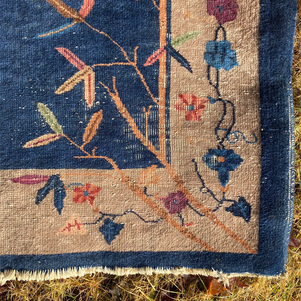 Vintage Rug, 4' x 6' 8 Blue