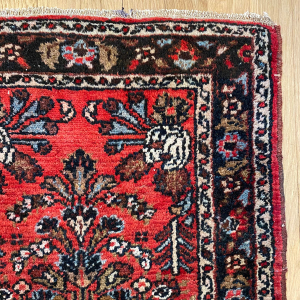 Vintage Rug, 1' 10 x 2' 10 Red