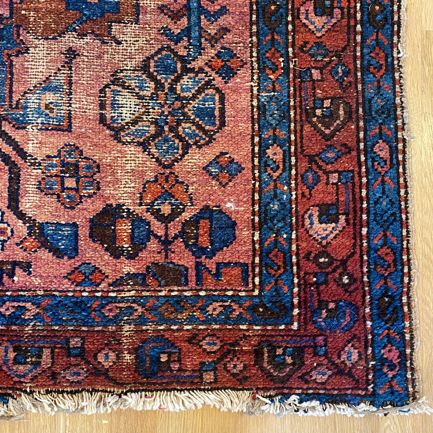 Vintage Rug, 3' 8 x 6' 2 Dark Pink