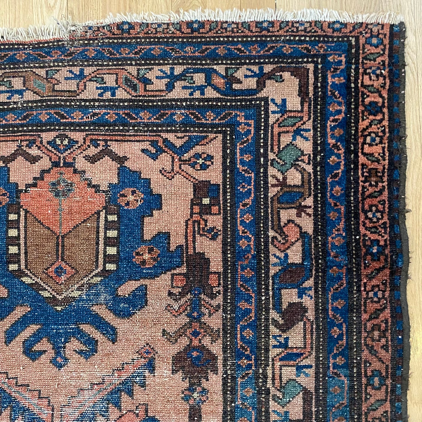 RESERVED Persian Rug, 3' 7 x 6' 4 Vintage Dusty Rose