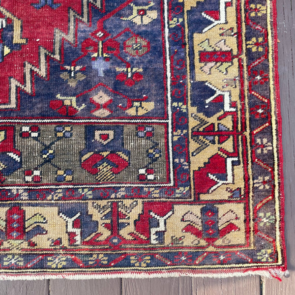 Vintage Rug, 3' 10 x 7' 4 Blue