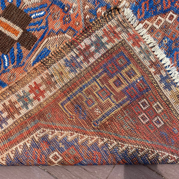 Vintage Rug, 3' x 4' 2 Brown