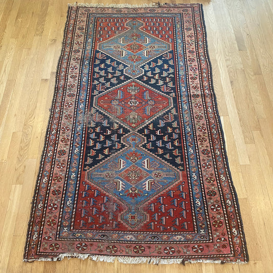 Vintage Rug, 3' 7 x 6' 4 Blue
