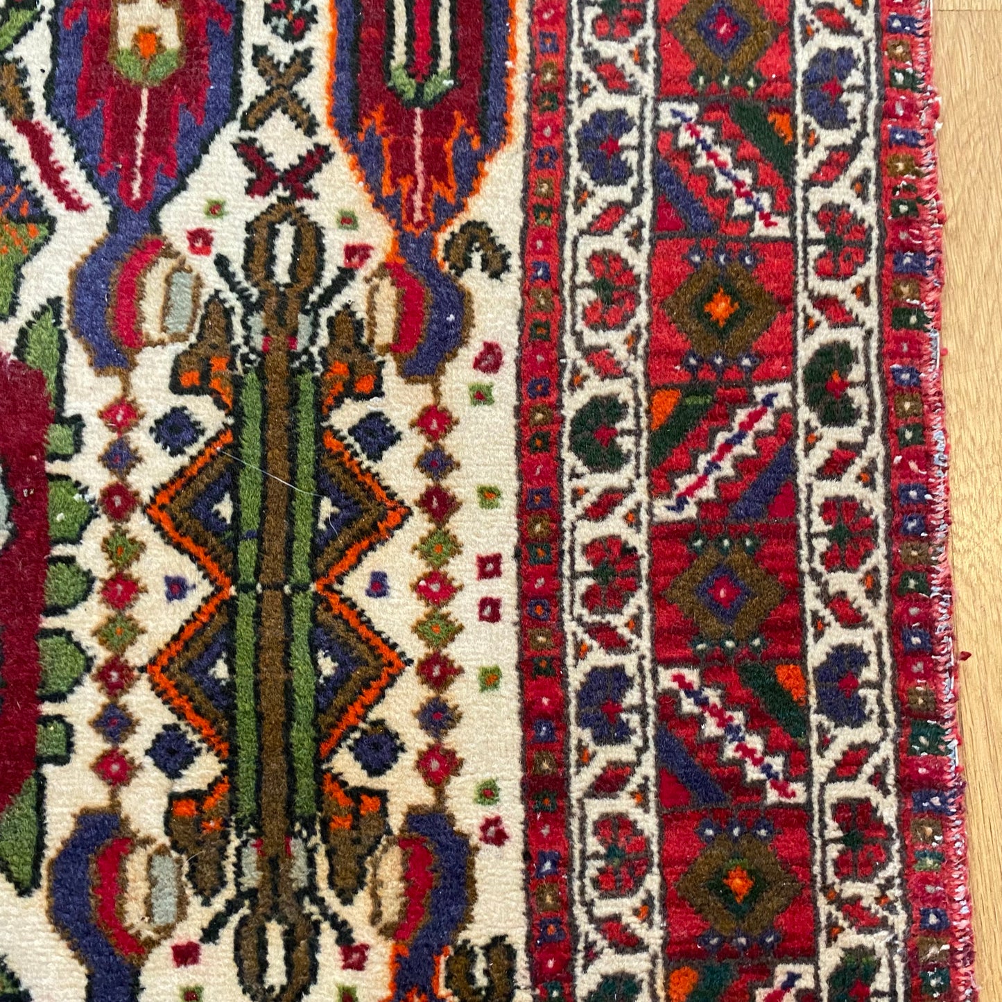 Vintage Rug, 3' 1 x 4' 8 White