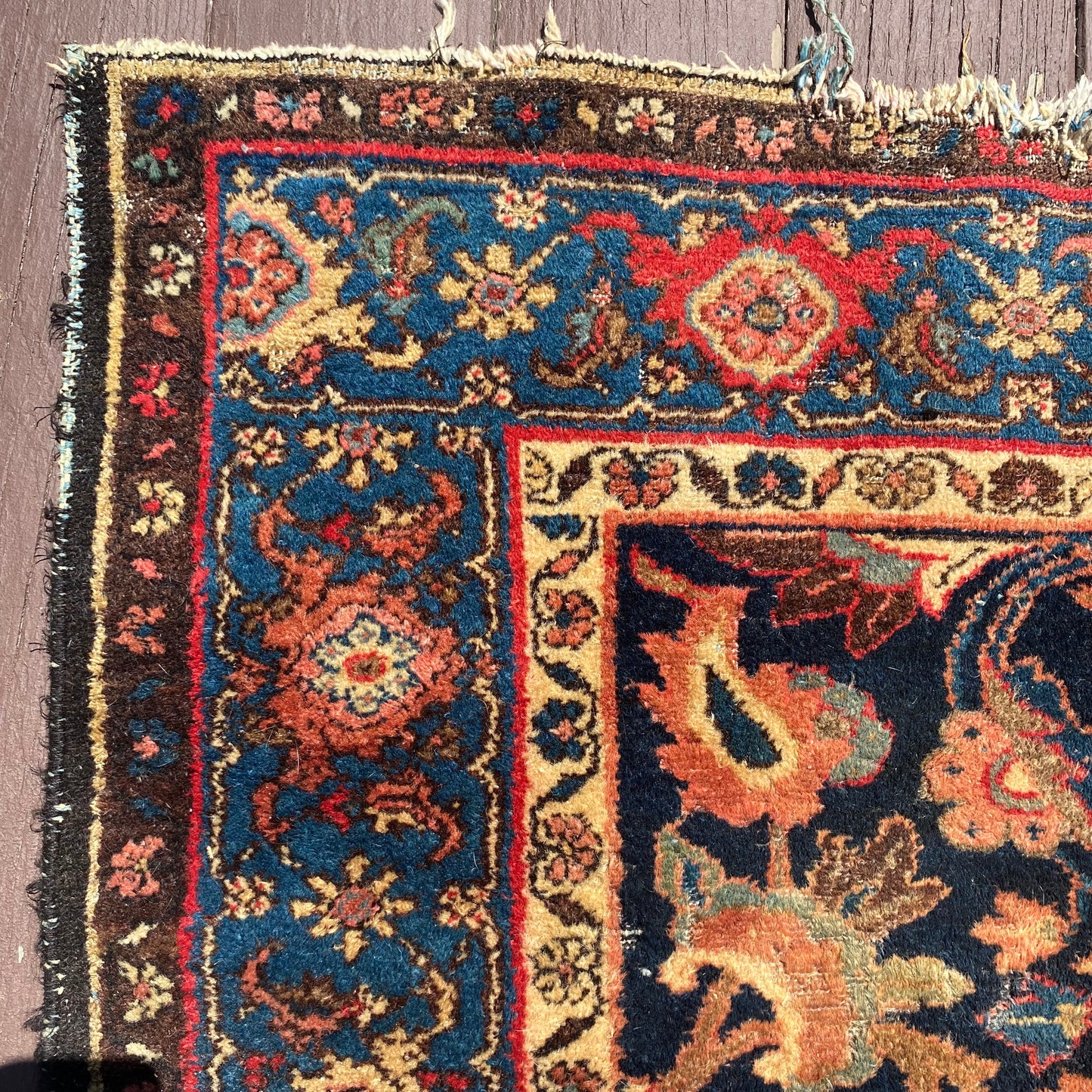 Vintage Rug, 4' 2 x 6' 8 Blue