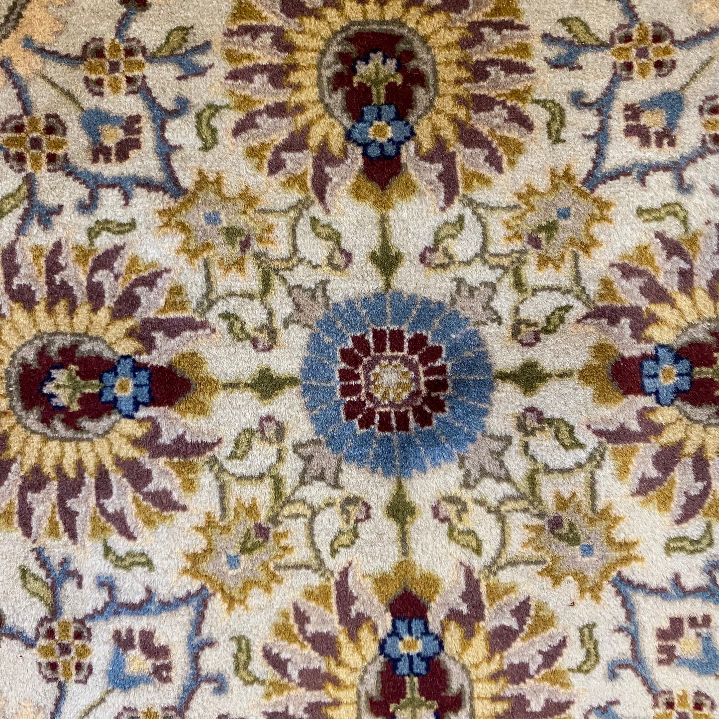 Vintage Rug, 4' 6 x 4' 6 Cream