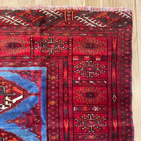 Vintage Rug, 3' x 4' Blue