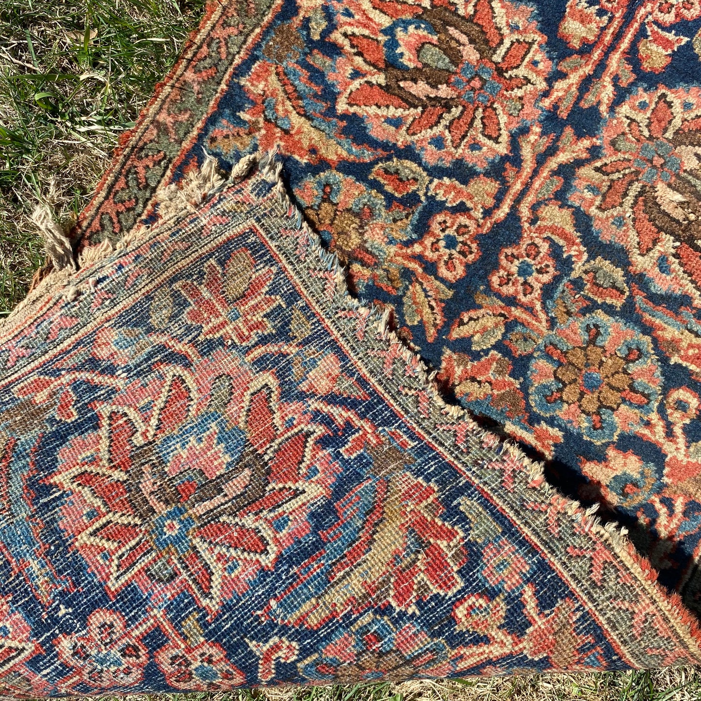Vintage Rug, 1' 8 x 8' 1 Blue Runner