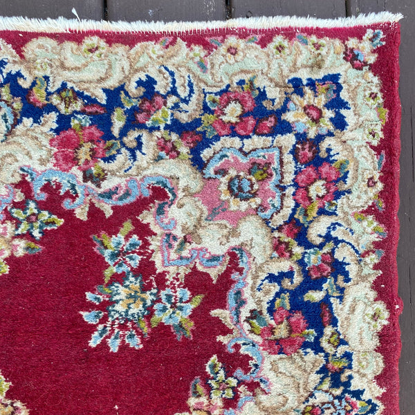 Vintage Rug, 3' 1 x 4' 8 Dark Pink