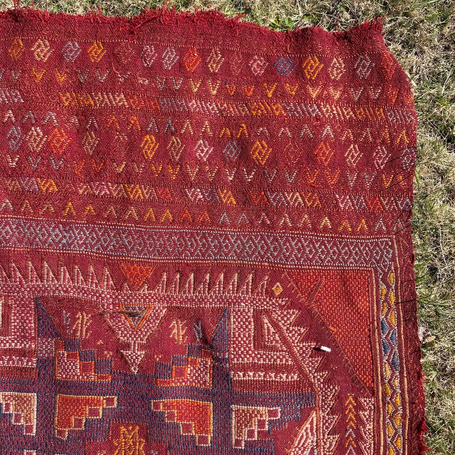 Vintage Rug, 4' 8 x 6' 5 Red Moroccan