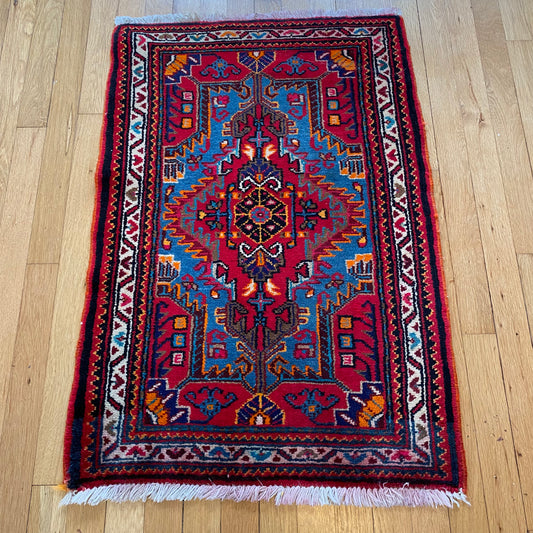 Vintage Rug, 2' 1 x 3' 2 Red