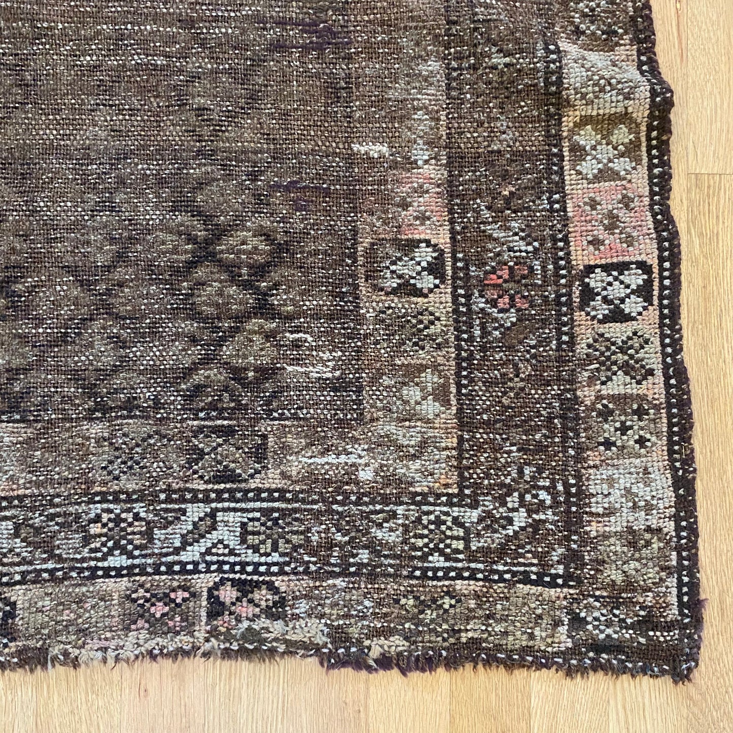 Vintage Rug, 3' 3 x 6' 2 Brown