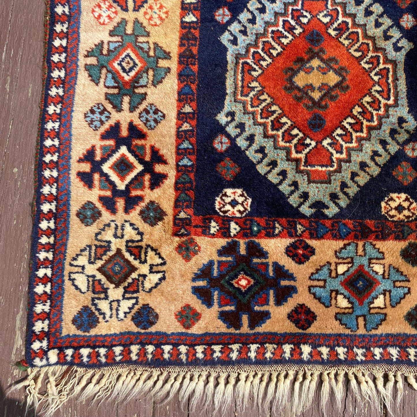 Vintage Rug, 3' 7 x 6' Blue