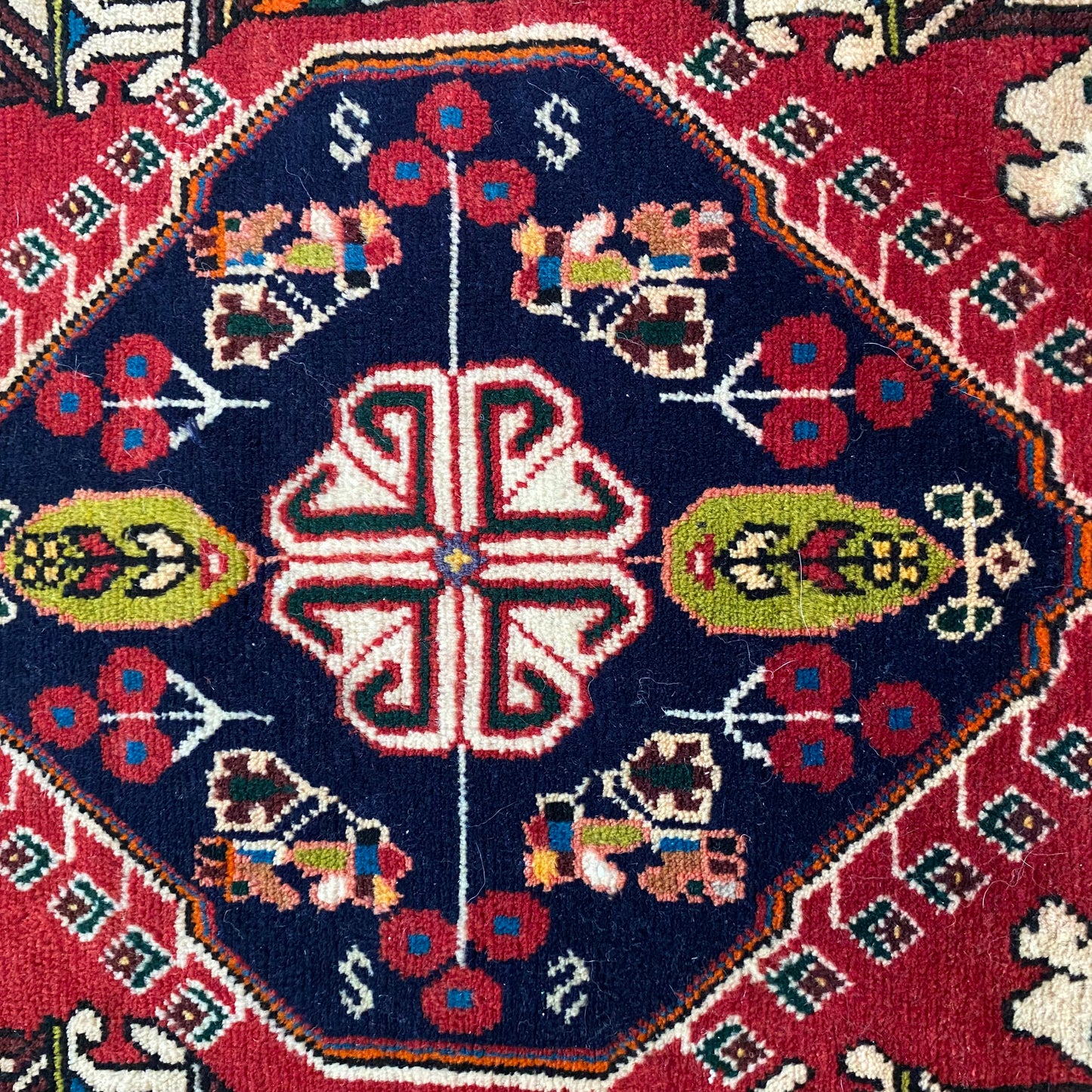 Vintage Rug, 1' 9 x 2' Red