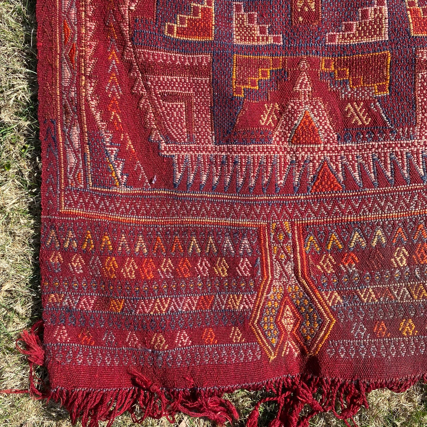 Vintage Rug, 4' 8 x 6' 5 Red Moroccan