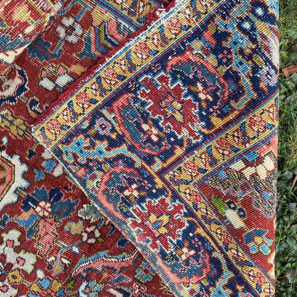 Vintage Rug, 7' 2 x 8' 8 Red