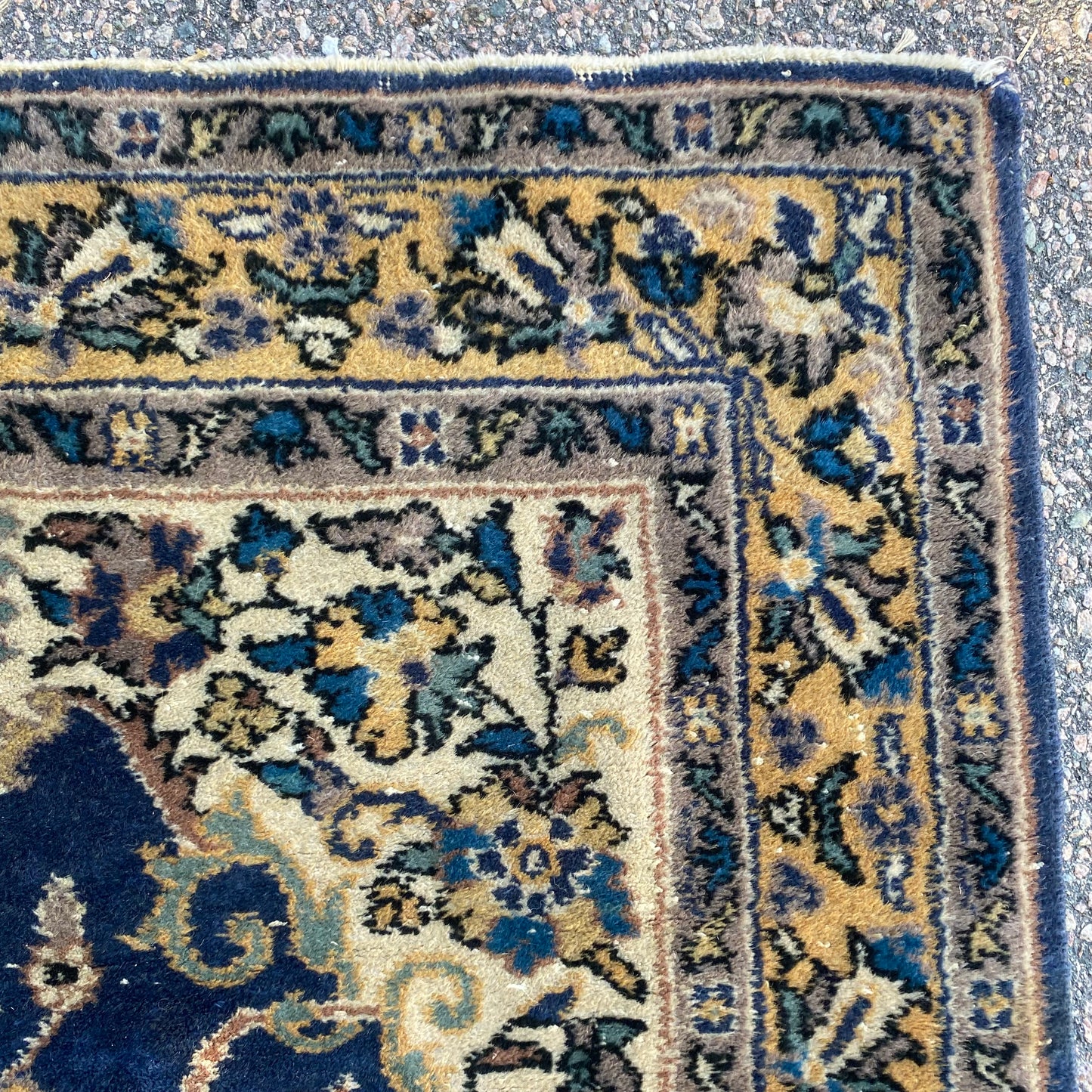 Vintage Rug, 3' 10 x 7' Blue