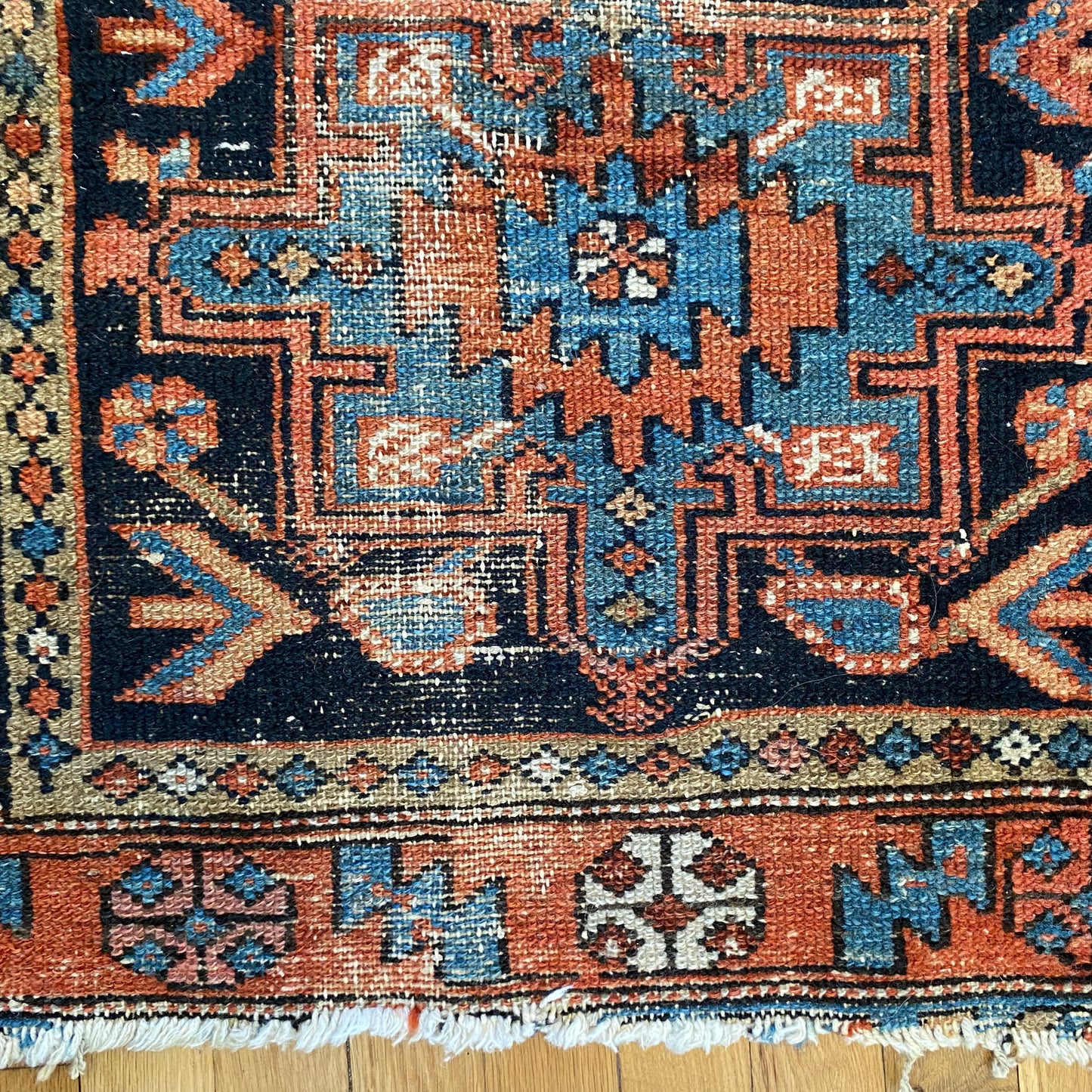 Vintage Rug, 3' x 4' 5 Blue