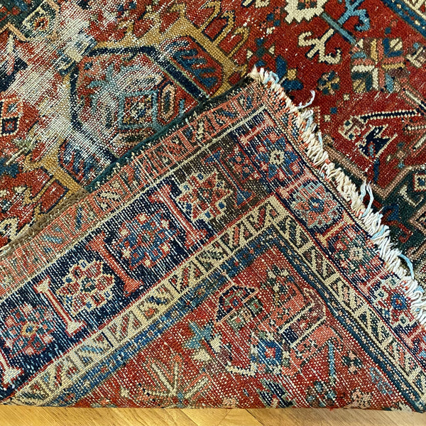 Vintage Rug, 3' 10 x 4' 6 Red Orange