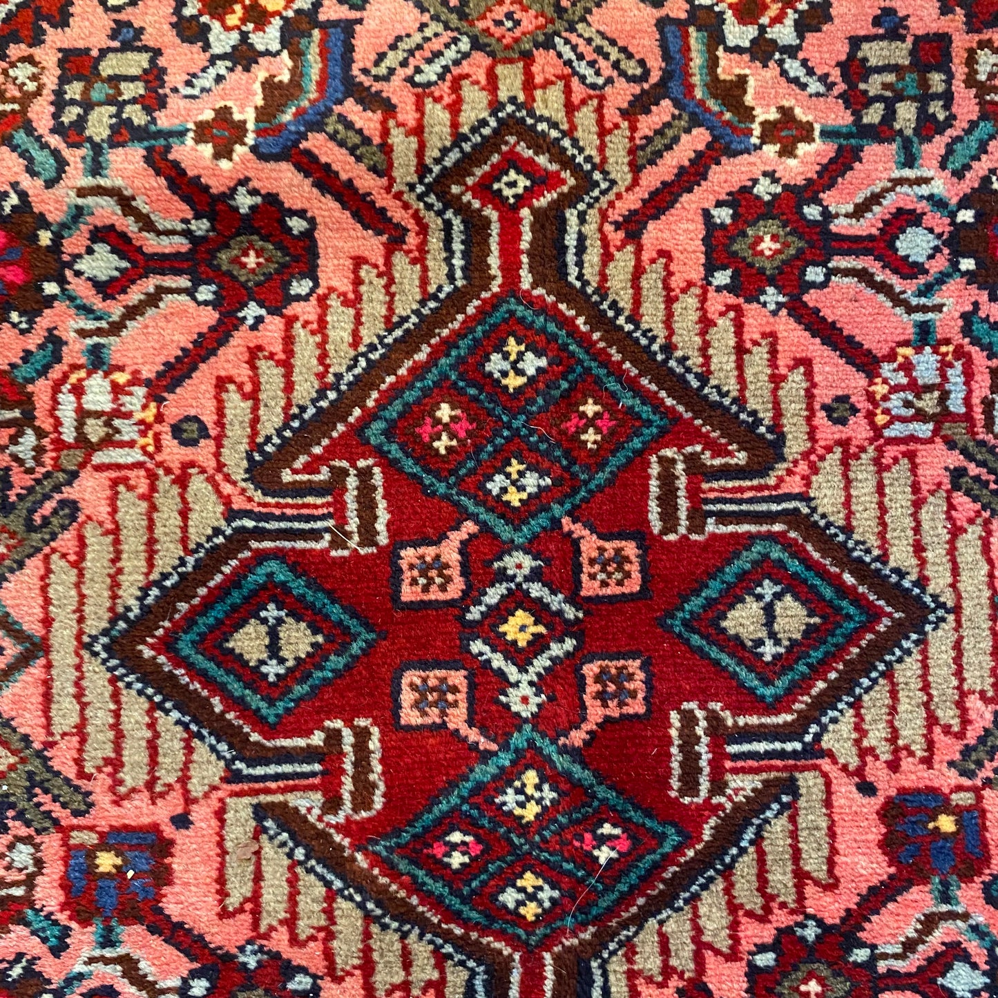 Vintage Rug, 2' 9 x 3' 9 Pink