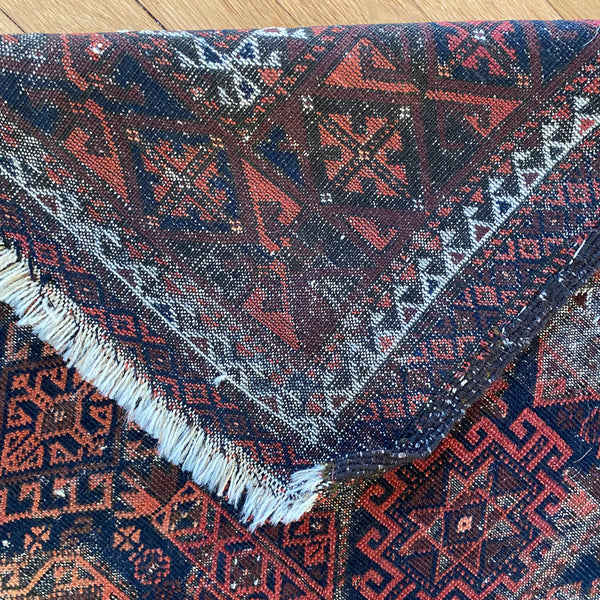 Antique Rug, 3' 5 x 6' 5 Blue