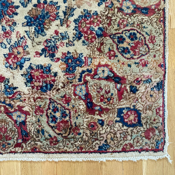 Vintage Rug, 3' x 4' 11 Cream
