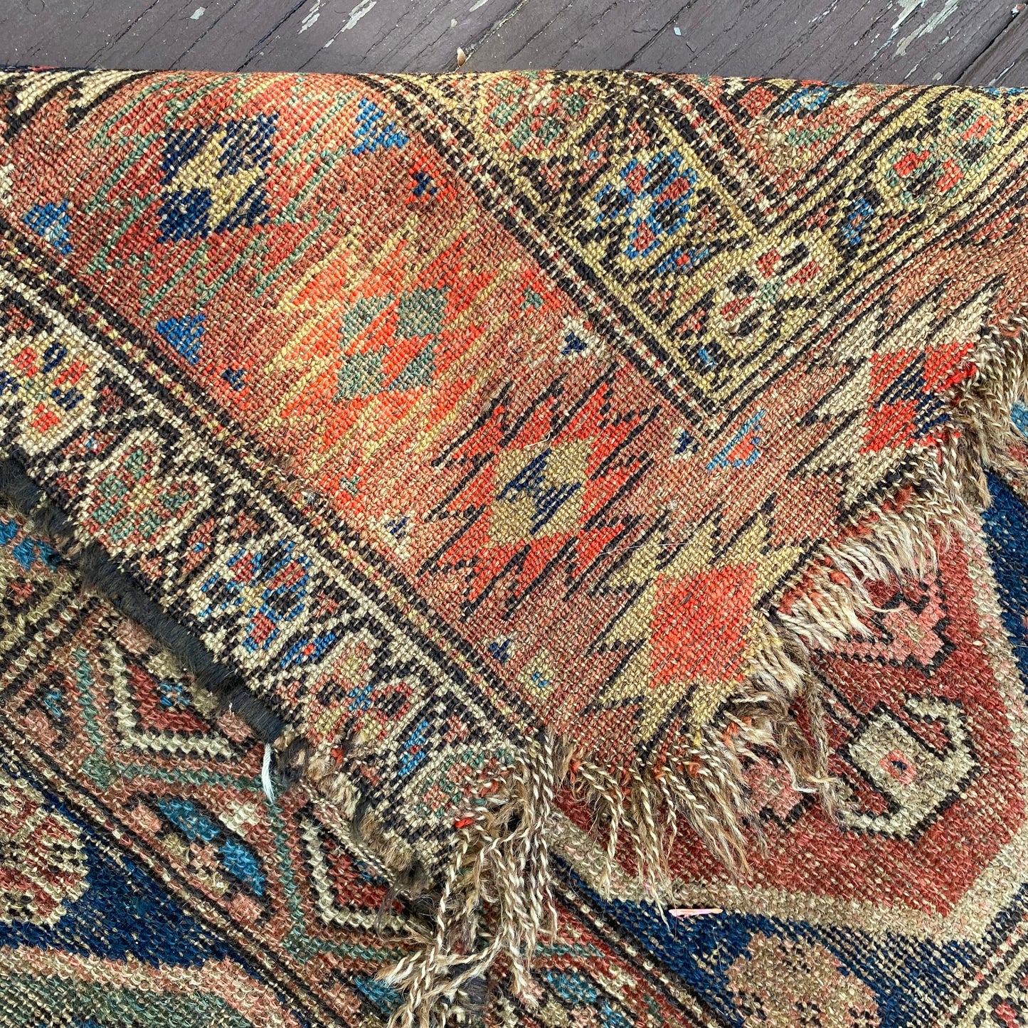 Antique Rug, 3' 1 x 4' 8 Blue