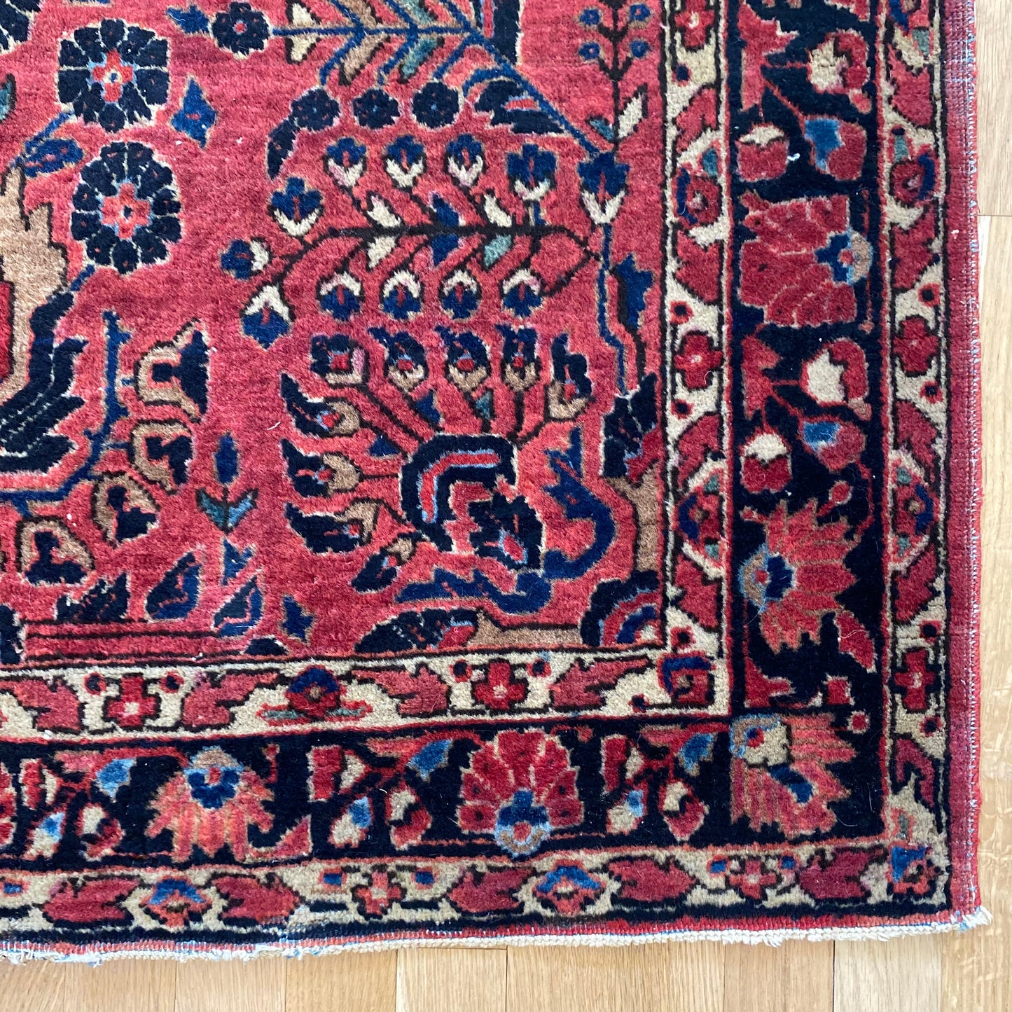 Vintage Rug, 3' 5 x 5' 4 Pink