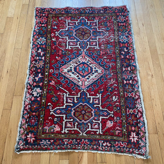 Vintage Rug, 2' 10 x 4' 2 Red - Jessie's Oriental Rugs