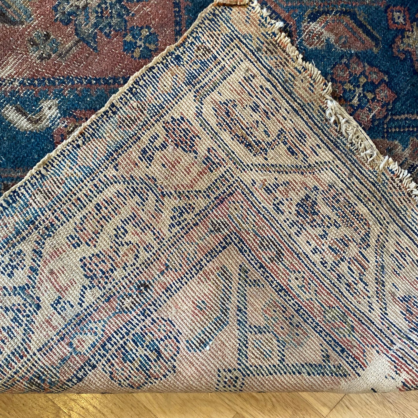 Vintage Rug, 3' 4 x 5' 6 Blue