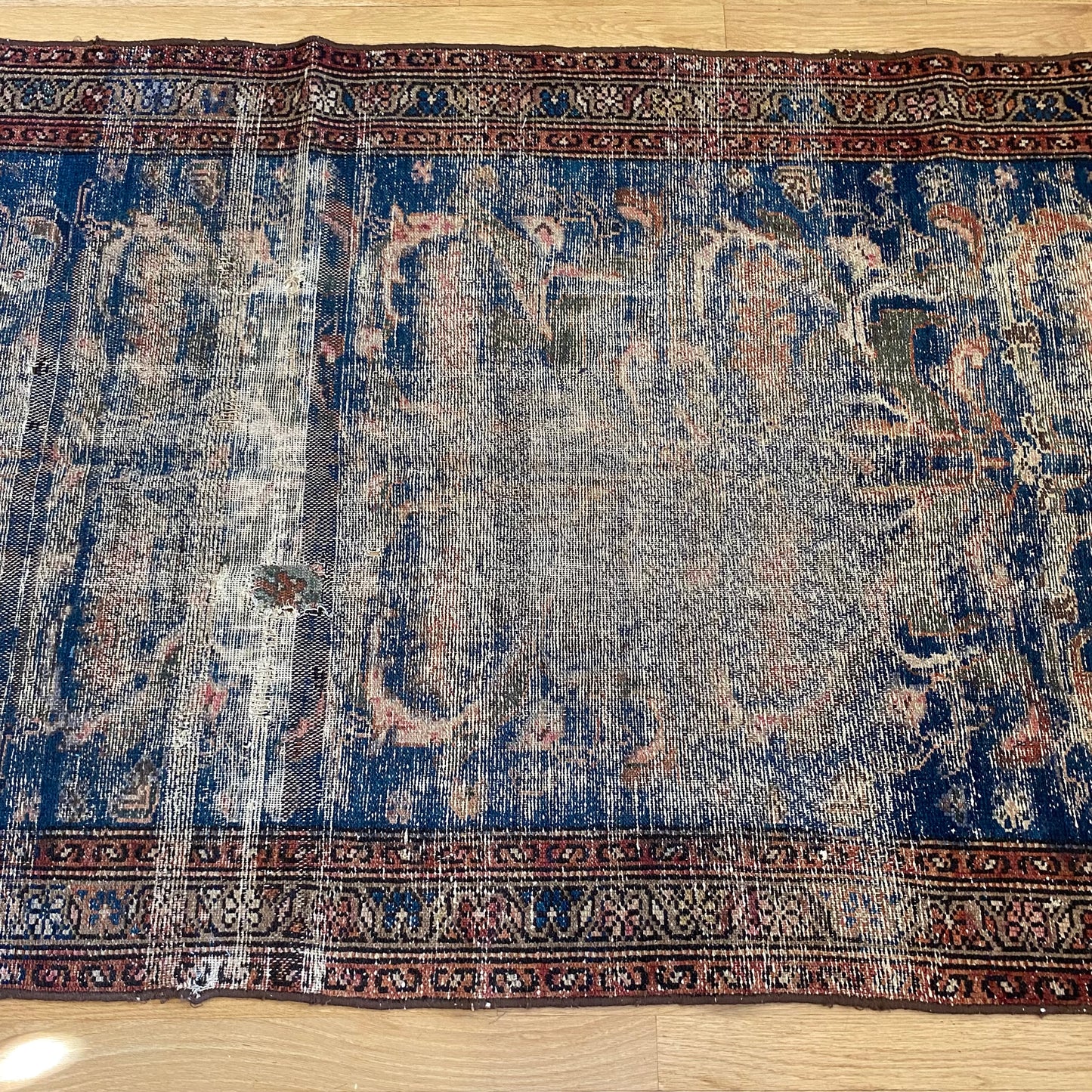 Vintage Rug, 3' 4 x 6' Blue