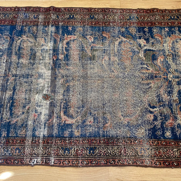 Vintage Rug, 3' 4 x 6' Blue