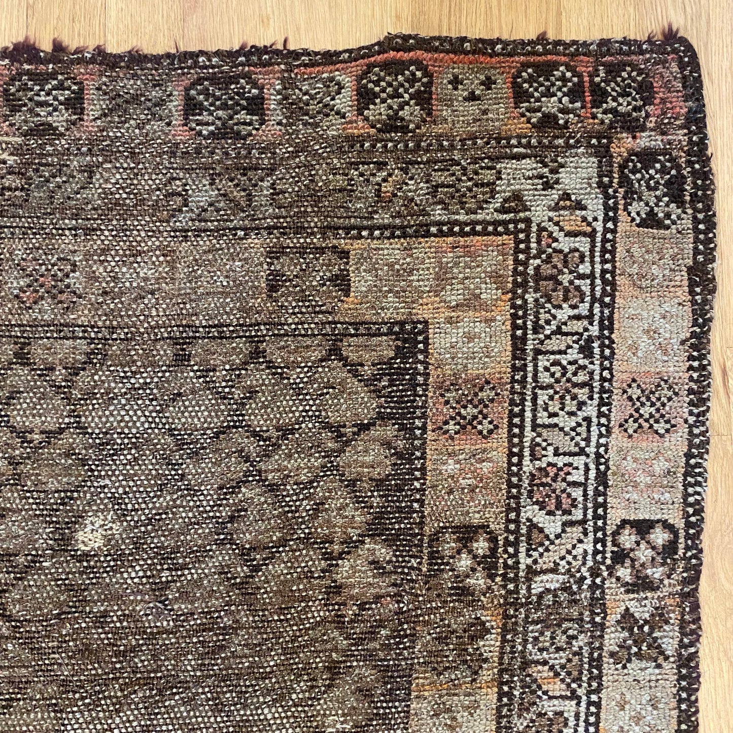 Vintage Rug, 3' 3 x 6' 2 Brown