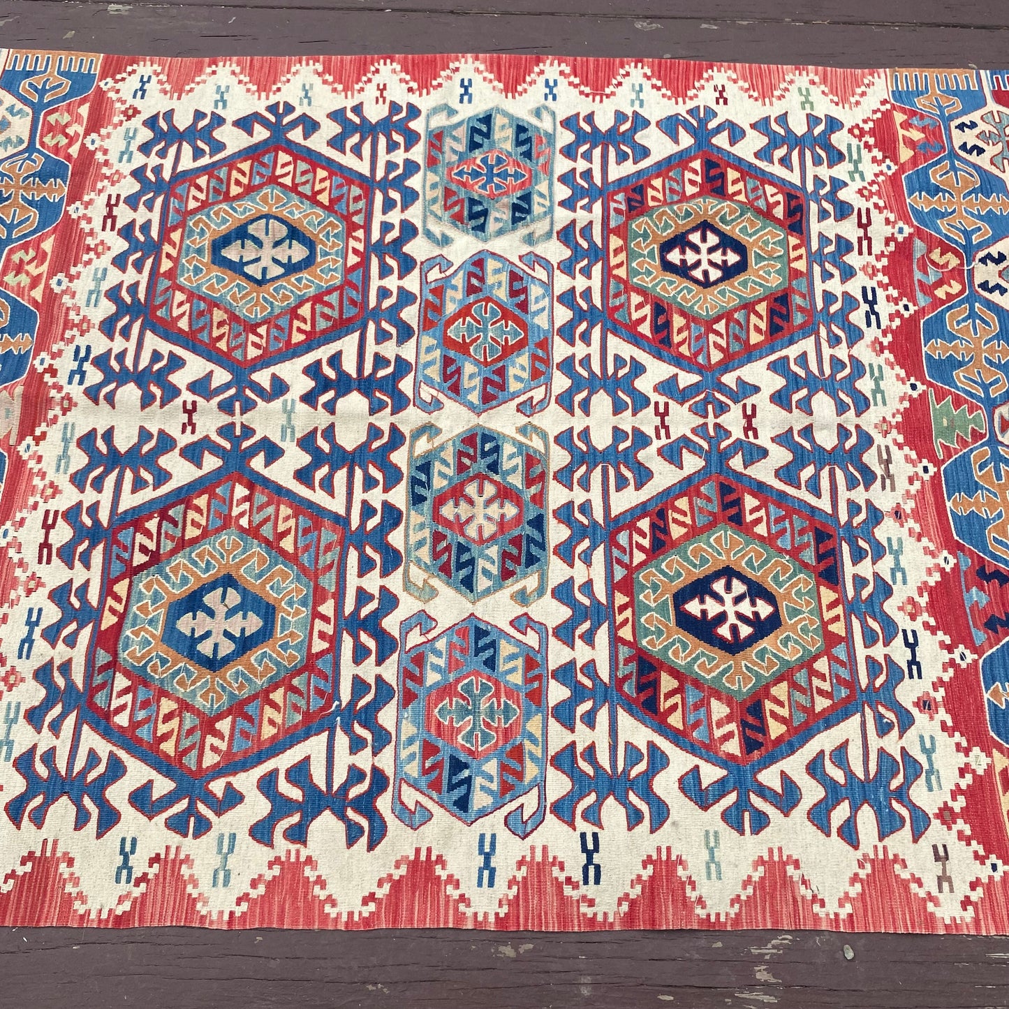 Vintage Rug, 3' 9 x 6' White