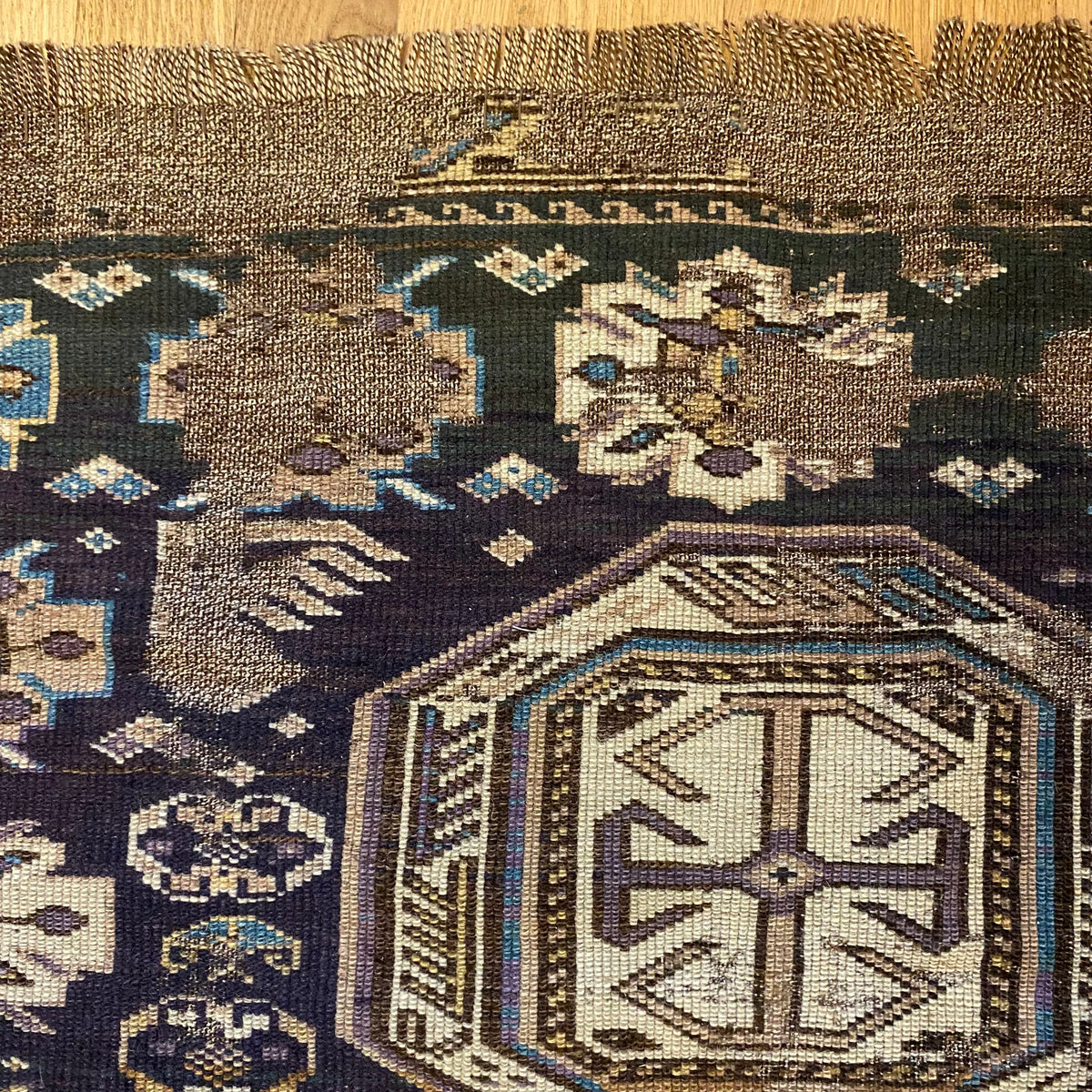 Antique Rug, 3' 9 x 6' 2 Caucasian