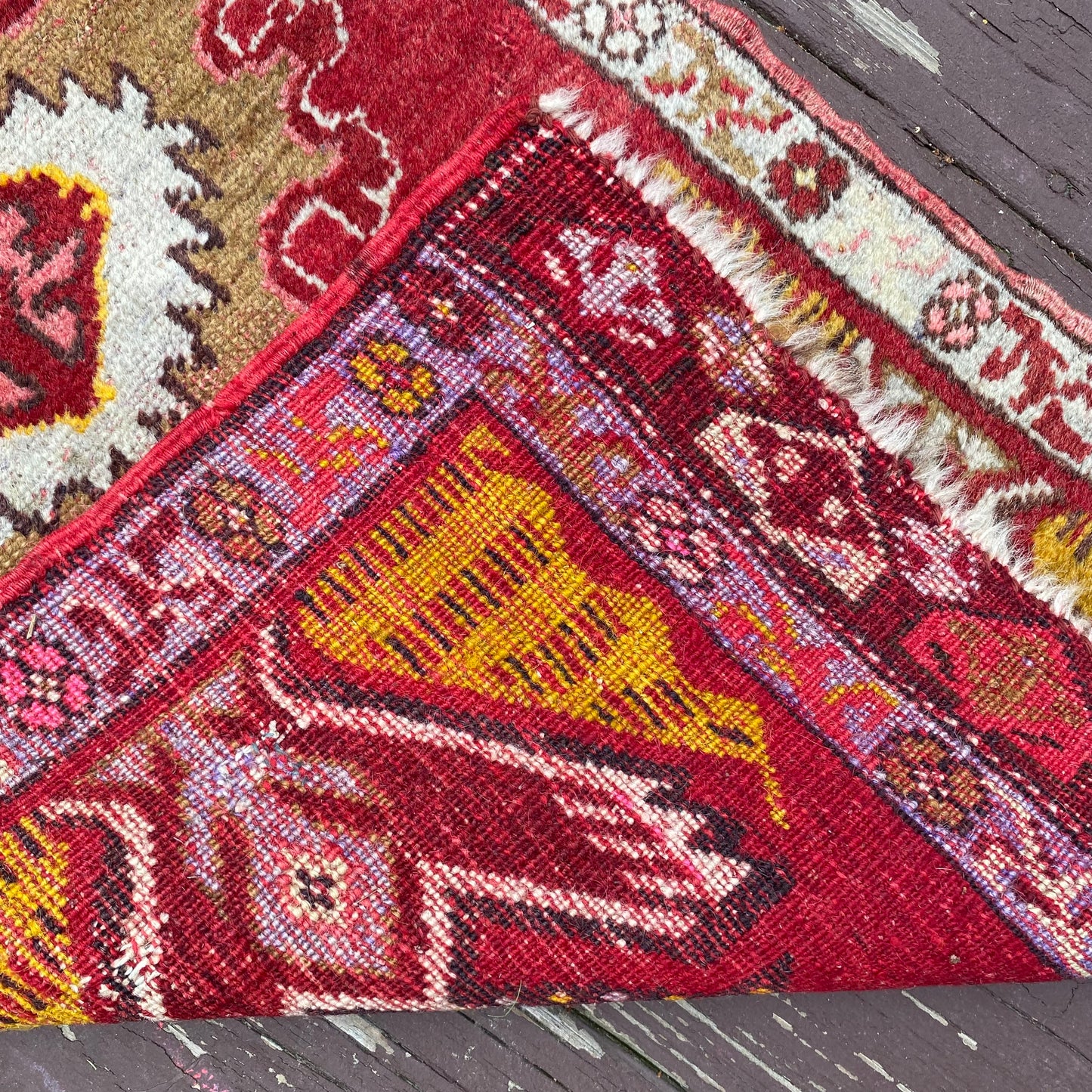 Vintage Rug, 1' 8 x 3' 4 Red