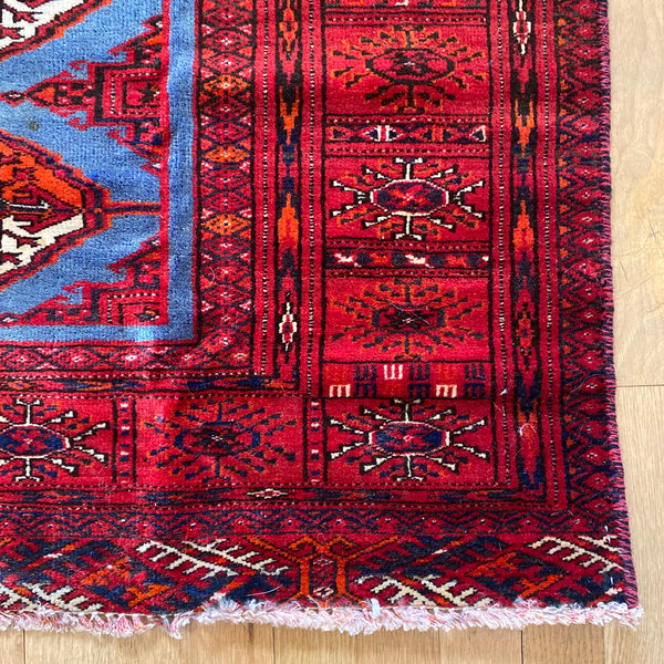 Vintage Rug, 3' x 4' Blue