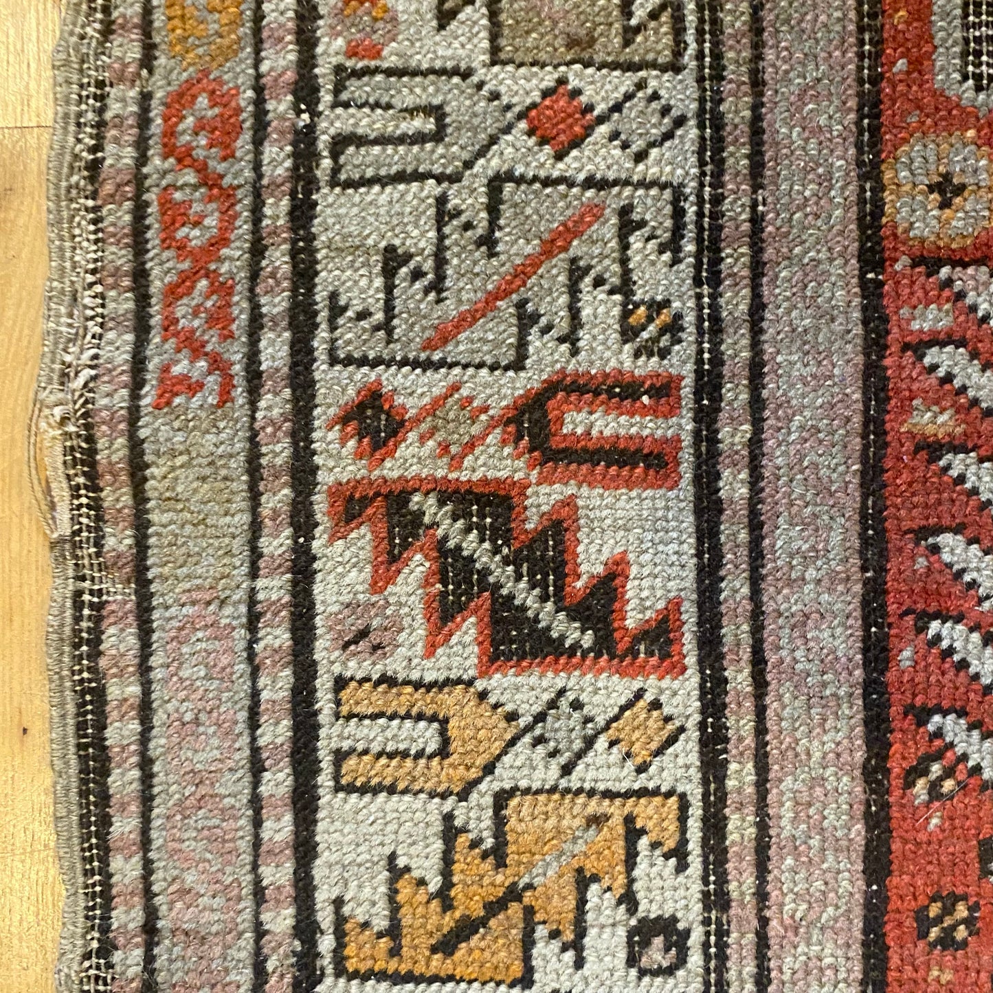 Antique Rug, 3' 4 x 5' 7 Red Orange