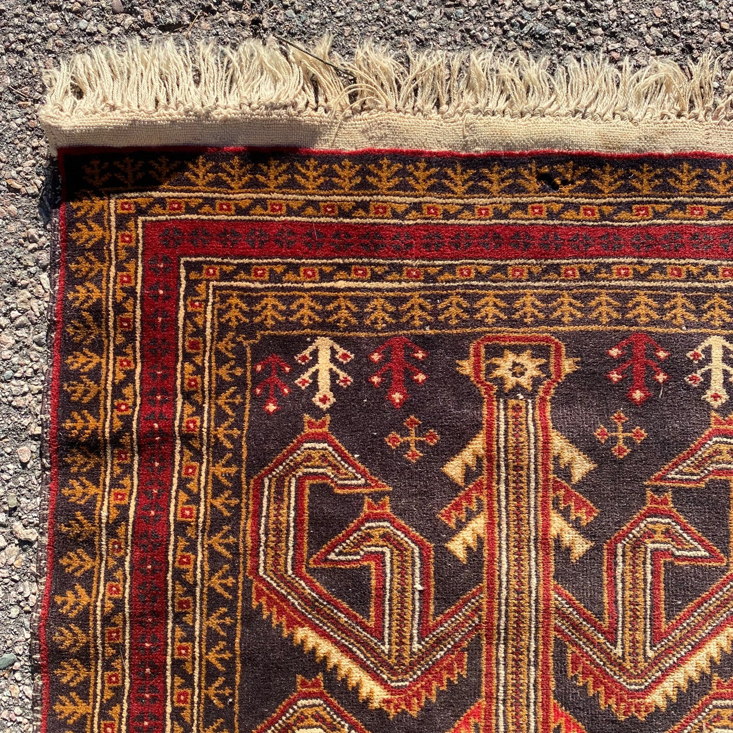 Vintage Rug, 2' 5 x 9' 3 Dark Blue