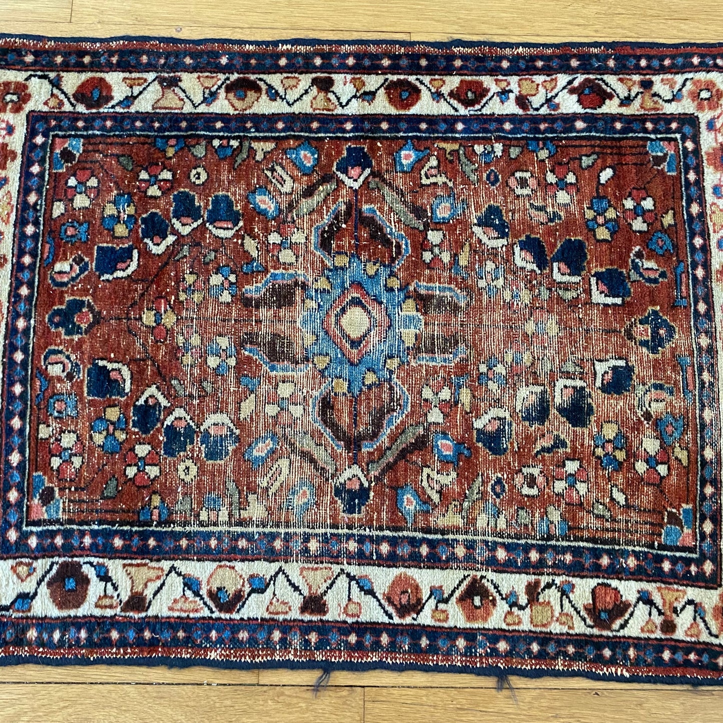 Vintage Rug, 2' 3 x 2' 10 Red-Brown