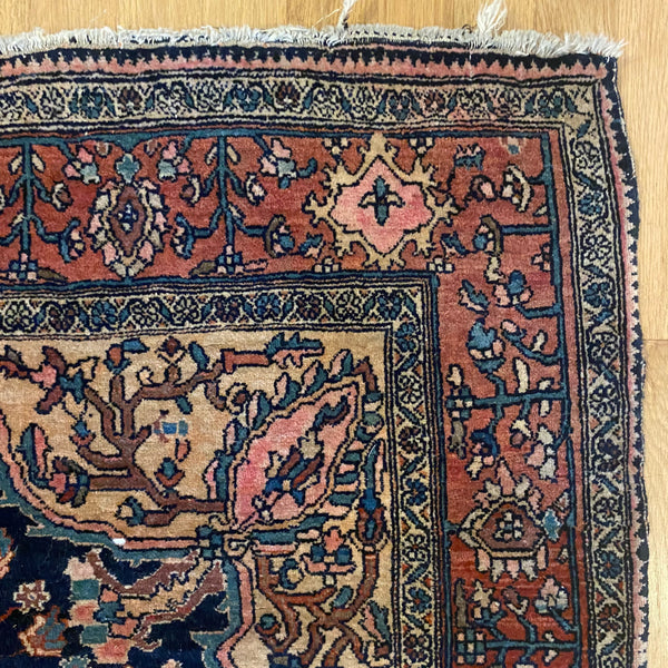 Vintage Rug, 3' 6 x 5' 2 Blue