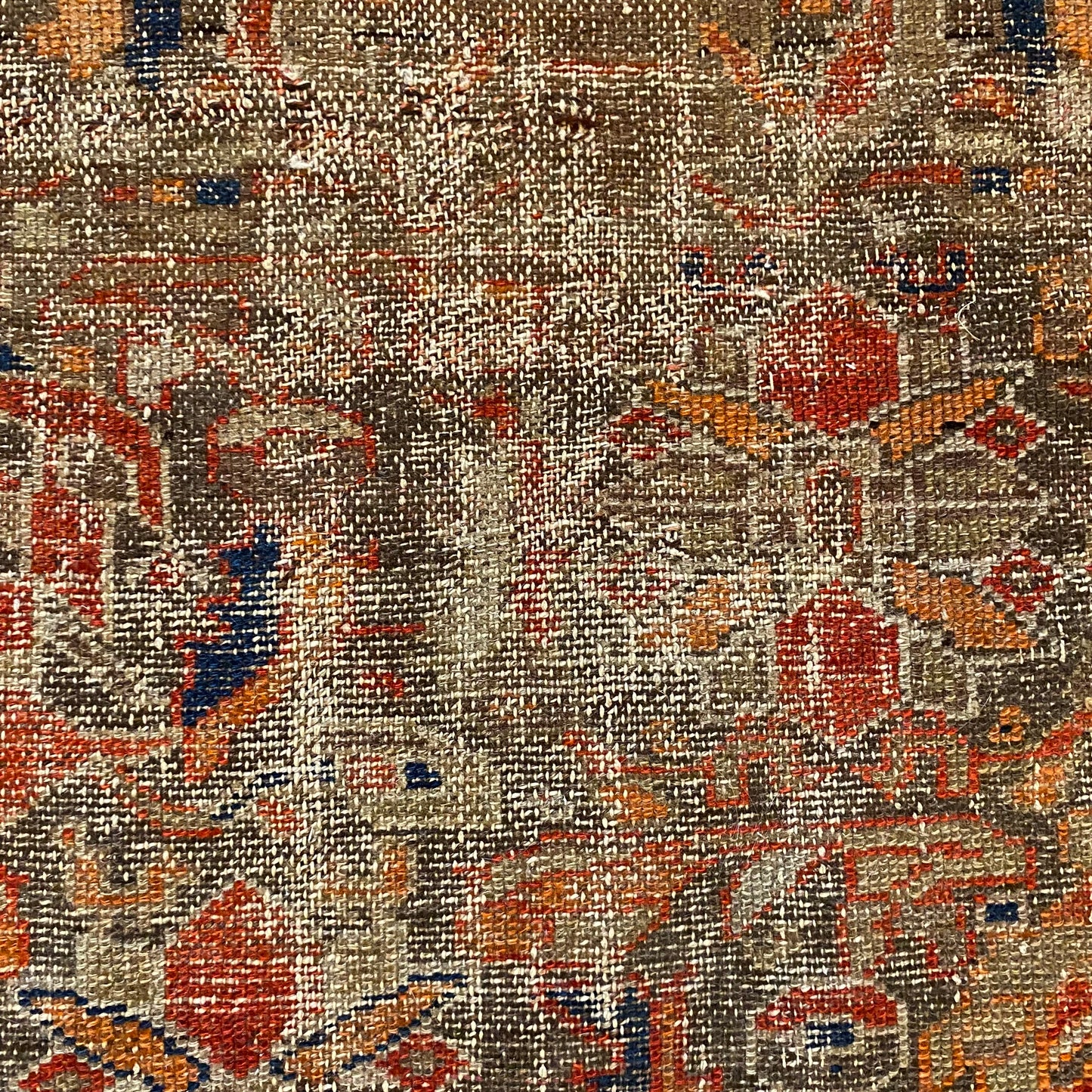 Vintage Rug, 4' 4 x 6' Brown