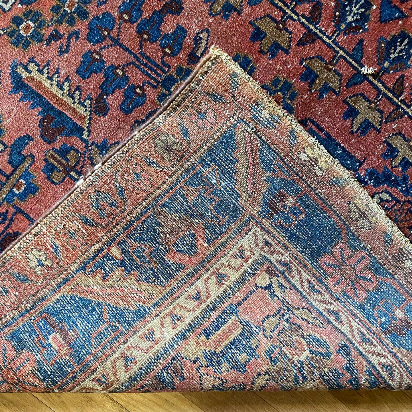 Persian Lilihan Rug, 3' 7 x 6' 7 Pink Vintage