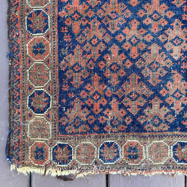 Vintage Rug, 1' 8 x 2' 5 Blue