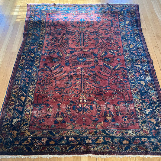 Vintage Rug, 4' 11 x 6' 4 Magenta