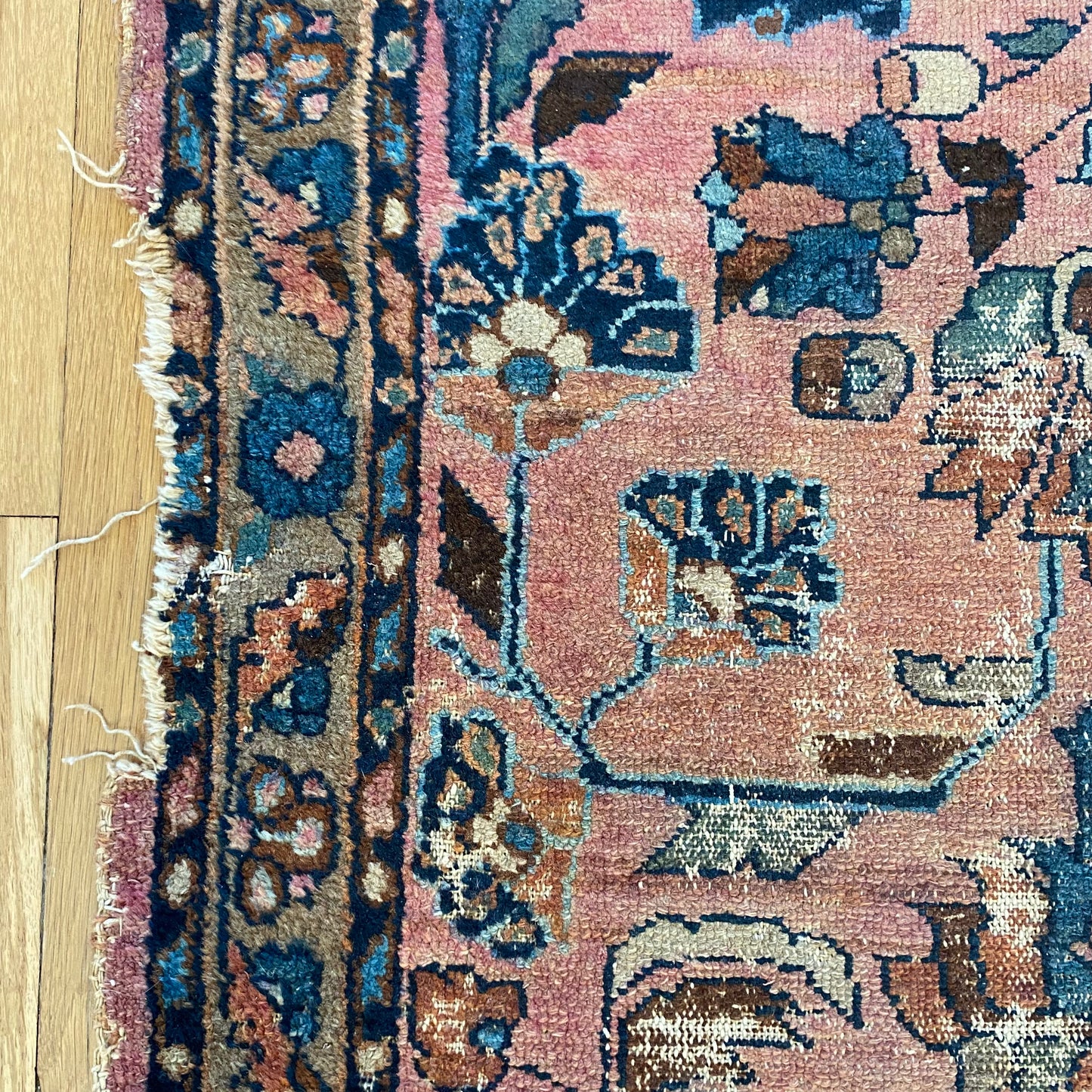 Antique Rug, 2' 7 x 4' 7 Pink