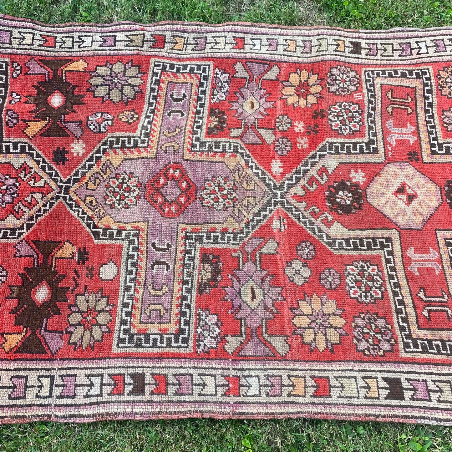 Vintage Rug, 3' 5 x 6' Red