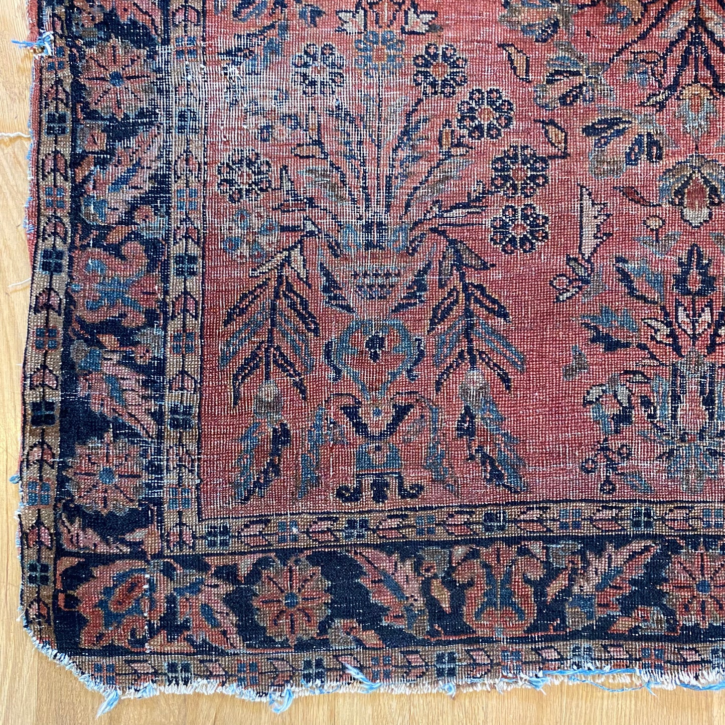 Antique Rug, 3' 7 x 5' Pink