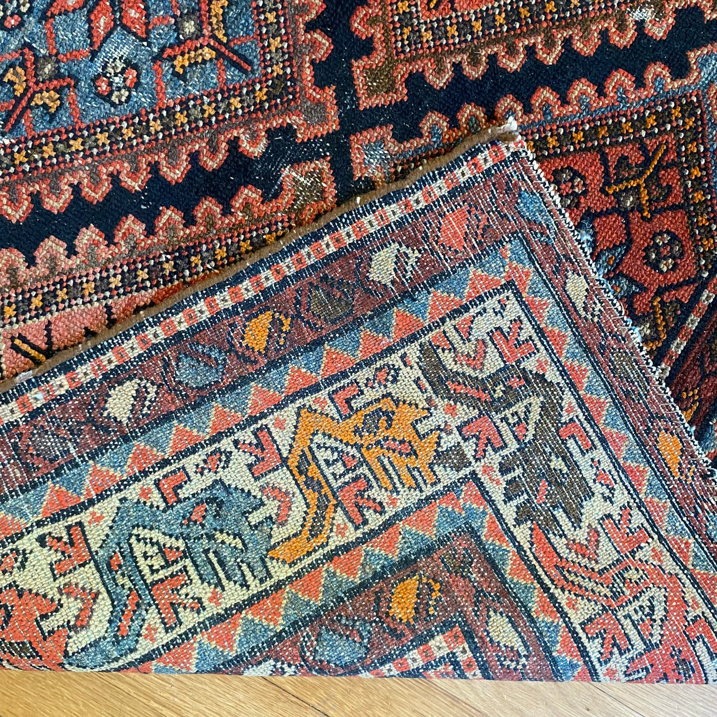 Antique Rug, 4' 1 x 6' 5 Blue